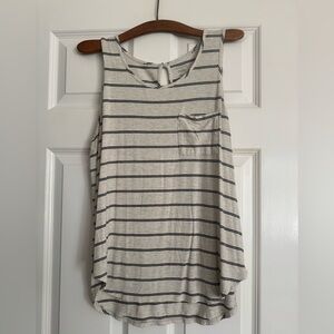 Market & Spruce Striped Tank Top - Cream and Black